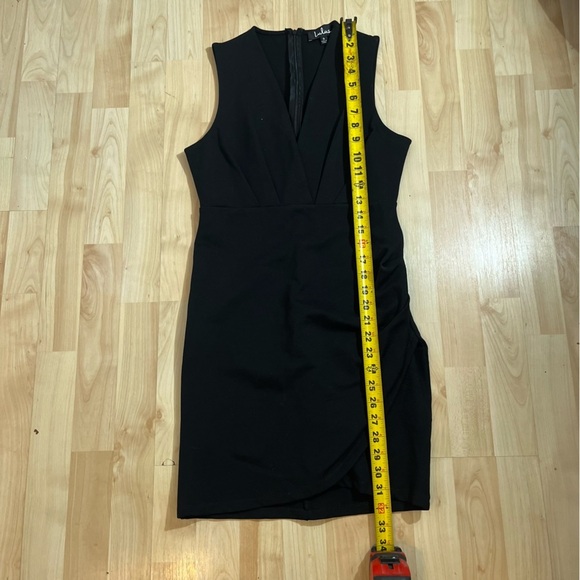 Lulu's Womens Black Cocktail Hour Black Wrap Dress Size Small - Picture 3 of 7